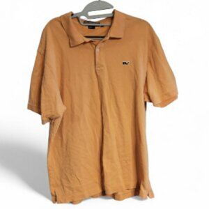 Vineyard Vines Orange Polo L Preppy Coastal Grandpa
